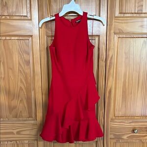 Gianni Bini Red Peplum Halter Mini Dress